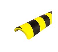 Eber Sign | Protector de Tuberías de Espuma Semicircular Ø50, Codo Protector de Tuberías (Negro/Amarillo)