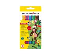Eberhard Faber 514817 - Juego de lápices de color Colori, 12 lápices de color borrables, forma hexagonal