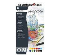 Eberhard Faber Lápices de acuarela Artist Color 516013 – 12 acuarelas de colores en estuche metálico