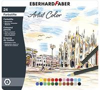 Eberhard Faber 516124 - Estuche de lápices de color Artist Color, 24 lápices de color en estuche metálico
