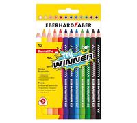 Eberhard Faber 518412 - Juego de lápices de colores TRI Winner, 12 lápices de colores irrompibles, forma triangular