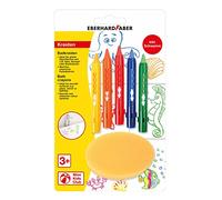 Eberhard Faber 524105 - Set de tizas de baño, 5 crayones de baño y esponja, lavable sin dejar residuos