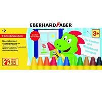 Eberhard Faber 524112 Window Chalk Set, 12 Wax Crayons for Windows and Paper, Wa