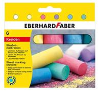 Eberhard Faber 526506 - Crayones de calle en 6 colores brillantes, en estuche de cartón, para divertirse dibujando en el asfalto, las calles y las aceras
