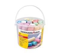 Eberhard Faber 526512 - Tiza de carretera, cubo de 20, 6 colores brillantes Tiza de carretera