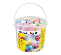 Eberhard Faber 526520 - Tiza de carretera cubo de purpurina de 20, 6 colores brillantes Tiza de carretera con efecto purpurina