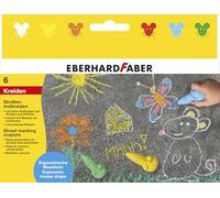 Eberhard Faber 526561 - Tiza para calles (ratón, 6 tizas callejeras, para niños a partir de 3 años, tiza para exteriores)