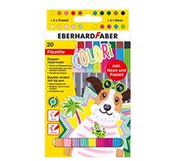 Eberhard Faber 550020 - Juego de rotuladores Colori, 20 lápices de colores en estuche de cartón, rotuladores de punta gruesa y fina