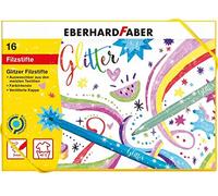 Eberhard Faber 551016 - Juego de rotuladores con purpurina, 16 lápices de colores básicos y pastel
