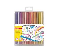 Eberhard Faber 551024 - Juego de rotuladores con purpurina, 24 lápices de colores básicos y pastel