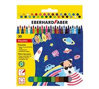 Eberhard Faber 551130 - Juego de rotuladores Colori, 30 lápices de colores con punta fina, rotuladores lavables