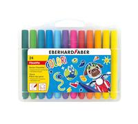Eberhard Faber 551224 - Juego de rotuladores Colori, 24 lápices de colores gruesos en estuche de plástico