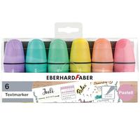 Eberhard Faber 551403 - Mini rotulador pastel con punta en cuña, 6 rotuladores en estuche