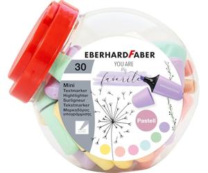 Eberhard Faber 551430 - Mini rotulador pastel, 30 rotuladores en caja de caramelos, con punta en cuña