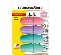 Eberhard Faber 551494 - Rotuladores fluorescentes con punta biselada, 4 unidades, colores pastel
