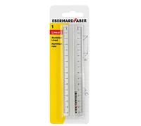 Eberhard Faber 570008 - Regla de aluminio, de unos 15 cm de longitud, con escala en milímetros y centímetros, antideslizante, para uso escolar, de oficina y de ocio