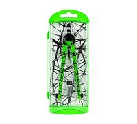 Eberhard Faber 571703 - Brújula de ajuste rápido verde neón, juego de brújula con piezas de repuesto y cables de brújula