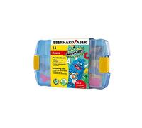 Eberhard Faber 572010 - Plastilina para modelar Winner, caja de plástico de 14 con 7 colores brillantes y 2 herramientas para modelar