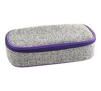 Eberhard Faber 577433 - Estuche jumbo, X-Style, gris/morado, estuche con cremallera, gran compartimento principal y bolsillo interior