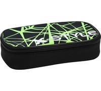 Eberhard Faber 577482 - Estuche Jumbo verde neón / negro, estuche con cremallera, gran compartimento principal y bolsillo interior