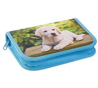 Eberhard Faber 577558 - Perro portalápices, relleno con 42 utensilios de escritura, estuche escolar