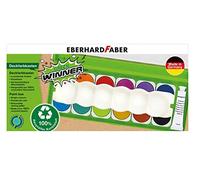 Eberhard Faber 578313 - Estuche para acuarelas Green Winner, 12 colores con blanco opaco y compartimento para pinceles
