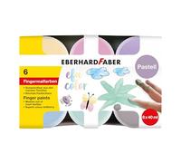 Eberhard Faber 578604 - Pinturas de dedos EFA Color, 6 colores pastel de 40 ml cada uno, pinturas de dedos no tóxicas para niños