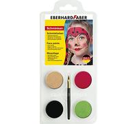 Eberhard Faber 579016 - Estuche de maquillaje mariquita con 4 colores, pincel e instrucciones, soluble en agua, de secado rápido, para pintar caras