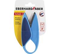 Eberhard Faber 579951 - Tijeras infantiles para zurdos y diestros, Mini Kids, tijeras azul