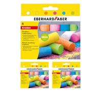 Eberhard Faber 599026 - Tizas para Pintar en la Calle Colori, 18 tizas en 6 Colores neón Brillantes