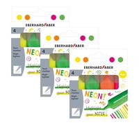 EBERHARD FABER 599046 - Set de rotuladores, 12 rotuladores en 4 colores neón, grosor de trazo de 2-5 mm, para niños y adultos