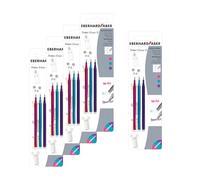 EBERHARD FABER 599049 - Recambios para bolígrafos de gel borrables, 15 recambios, 5 de cada color: rosa, lila y azul cielo, para bolígrafos roller borrables