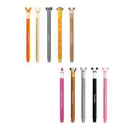 EBERHARD FABER 599054 - Bolígrafo roller borrable, 10 bolígrafos Animal Erase it con motivos de animales, bolígrafo de gel azul 0,7 mm