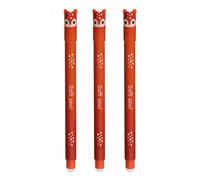 EBERHARD FABER 599056 - Rotulador borrable con forma de ciervo, 3 rotuladores Animal Erase it, bolígrafo de gel azul de 0,7 mm
