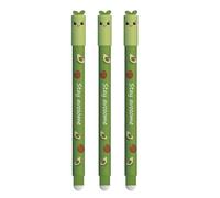 EBERHARD FABER 599059 - Bolígrafo de tinta borrable Avocado, 3 bolígrafos Fruity Erase it, bolígrafos de gel azul 0,7 mm