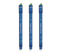 EBERHARD FABER 599060 - Rotulador borrable arándano, 3 bolígrafos Fruity Erase it, rotulador de gel azul 0,7 mm