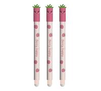 EBERHARD FABER 599061 - Rotulador borrable frambuesa, 3 bolígrafos Fruity Erase it, rotulador de gel azul 0,7 mm