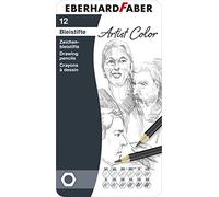 EBERHARD FABER - Set de lápices Artist Color, 12 unidades | Lápices de dibujo en estuche metálico para bocetos y dibujos