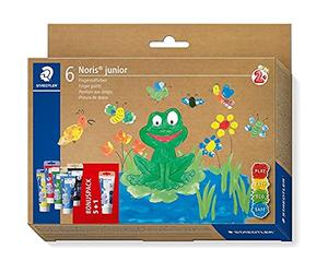 Eberhard Faber STAEDTLER Noris Club 8816 - Set de 6 botes de pintura de dedos