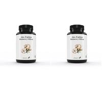 Ebers Ajo, Espino Blanco y Olivo - 60 perlas - 2 Meses de Suministro, Extracto de Aceite de Ajo, Fuente de Alicina, Suplemento Alimenticio Sin Gluten y Sin Lactosa (Paquete de 2)