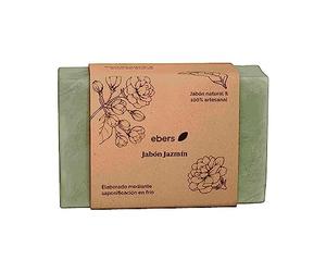 Ebers Jabón Aromático de Jazmín para todo tipo de pieles | Cara y cuerpo | Higienizante e hidratante | Vegano, artesanal y sin Conservantes
