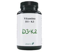 Ebers Vitamina D3 y K2 | 60 comprimidos | Absorción y fijación del calcio | Vegano, Sin Gluten y Sin Lactosa