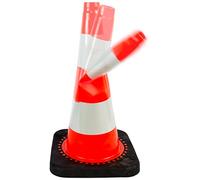 EberSign | Cono de Señalización Flexible, Cono Reflectante con Base de Caucho, Altura 50cm