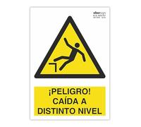 EberSign | Señal de Advertencia "¡Peligro! Caída a Distinto Nivel" Normativa ISO (A3)