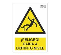 EberSign | Señal de Advertencia "¡Peligro! Caída a Distinto Nivel" Normativa ISO (A4)