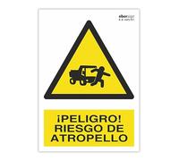 EberSign | Señal de Advertencia "¡Peligro! Riesgo de Atropello" A4