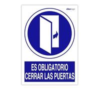 EberSign | Señal de Obligación Es Obligatorio Cerrar las Puertas (A3)
