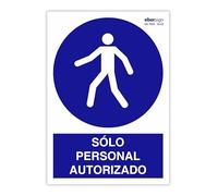 EberSign | Señal de Obligación Sólo Personal Autorizado Bormativa ISO (A4)