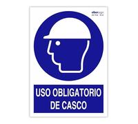 EberSign | Señal de Obligación Uso Obligatorio de Casco Normativa ISO (A3)