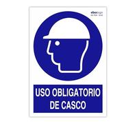 EberSign | Señal de Obligación Uso Obligatorio de Casco Normativa ISO (A4)